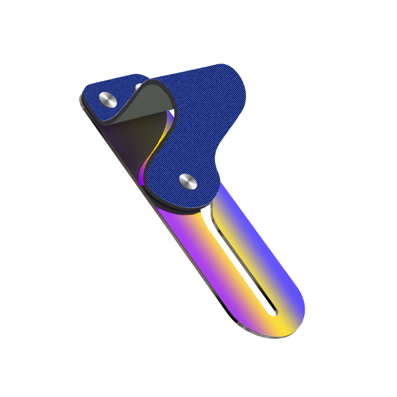 Factory Supply Soft Durable Leather Titanium Material Mobile Phone Holder