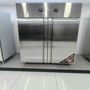 Congelador comercial de cocina de hotel de acero inoxidable de cuatro puertas Equipo de refrigeración vertical de doble temperatura para cocina de hotel - Product Image 1