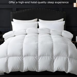 Bedding Comforter <strong>Duvet</strong> Insert All Seasons Down Alternative Quilted Fluffy White Comforter with Corner Taps - Product Image 2