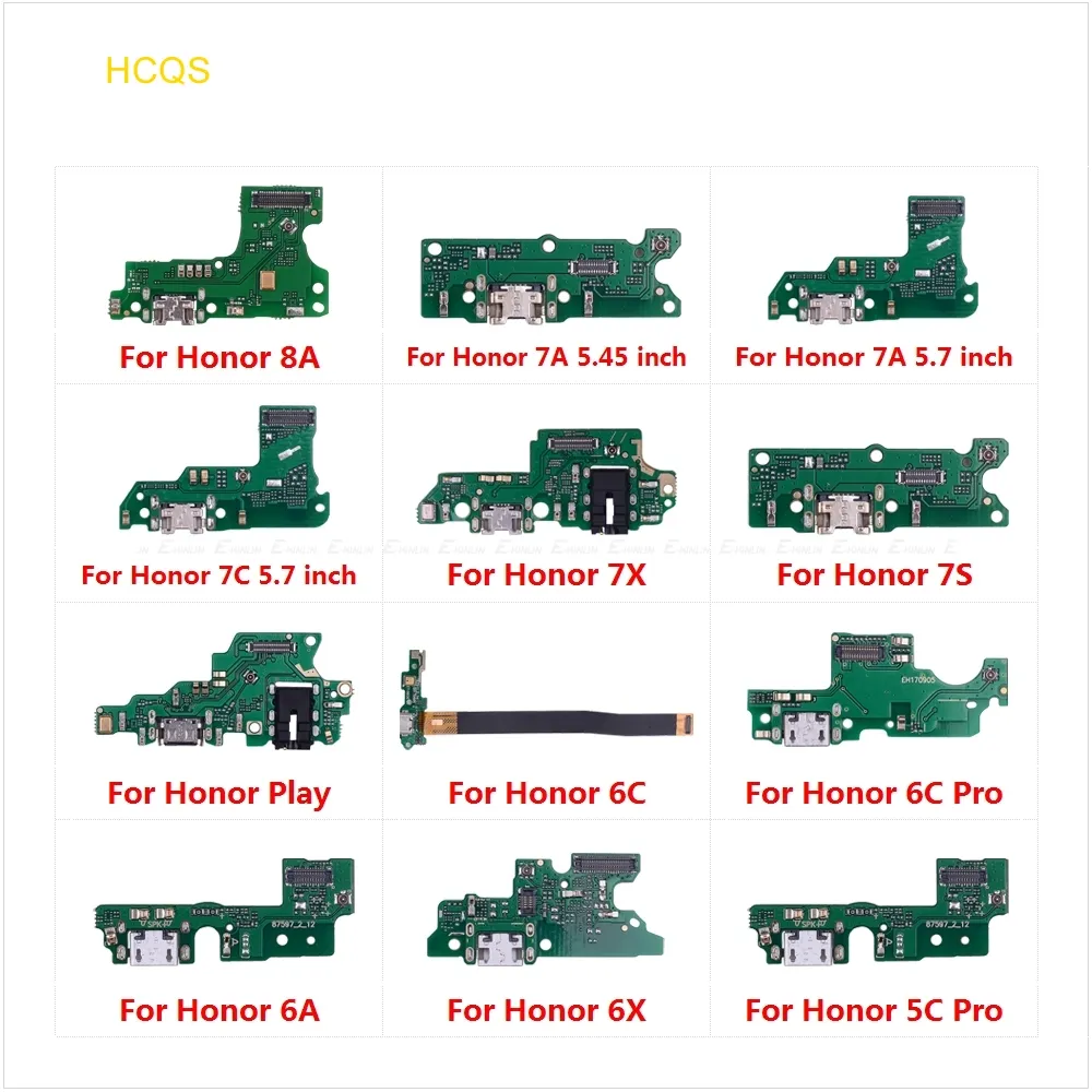 Charging Port Connector Board Parts Flex Cable With Microphone Mic For HuaWei Honor Play 8A 7A 7C 7X 7S 6A 6C 6X 5C Pro