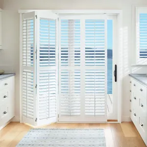 10 Years Guarantee Exterior and Interior Wooden and Pvc Plantation <strong>Shutters</strong> for Window Plantation <strong>Shutter</strong> <strong>Bifold</strong> Basswood - Product Image 1