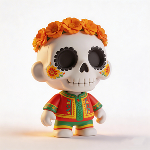 Figura de PVC Personalizada, Estilo Día de Muertos, Pequeño Esqueleto Decorativo - Product Image 1