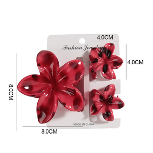 夏のビーチスタイルホリデーギフトHawaiianlプルメリアヘアクリップ滑り止めフラワーヘア爪クリップ女性用 - Product Image 2