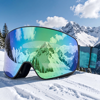 Lunettes de ski anti-buée en gros avec verres en polycarbonate UV400 et monture en TPU pour fabricants d'articles de sport