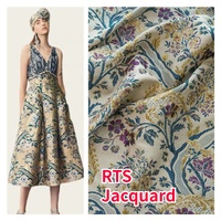 Tissu Jacquard Brocart de Luxe Métallique Vintage de Haute Qualité RTS pour Oreillers de Robe