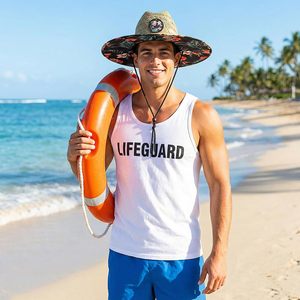 Sombrero de Paja de Alta Calidad 2026 con Logotipo Personalizado para Verano, Protección Solar, Salvavidas, Pesca, Playa, Surf, con Estampado y Base de Paja - Product Image 6