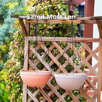 Kit de suspension réglable pour plantes, support de pot en plastique avec crochets et cordes pour plantes murales et de plafond d'intérieur, logo personnalisé, fourni par l'usine
