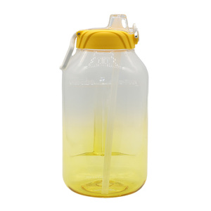 Bouteille de sport gourdes 2000ml 2L bouteille d'eau potable <span class=keywords><strong>en</strong></span> plastique personnalisée sans Bpa sport pour salle de sport avec paille - Product Image 4
