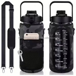 ขวดน้ำสแตนเลสสุญญากาศขนาด 1.5 ลิตร/2 ลิตร ปราศจากสาร BPA พร้อมปลอกหุ้มสำหรับแคมป์ปิ้ง ปรับแต่งสีและโลโก้ได้ - Product Image 1