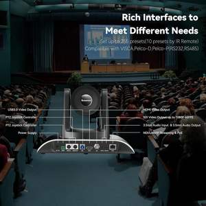 TEVO VHD <span class=keywords><strong>serie</strong></span> MAX AI Auto Tracking PTZ ottica 20x Zoom fotocamera 4k NDI telecamere conferenza per <span class=keywords><strong>Live</strong></span> Streaming - Product Image 5