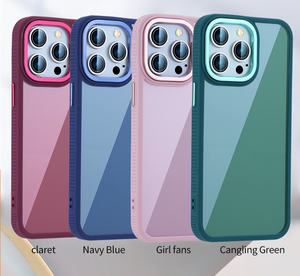 Para <span class=keywords><strong>iPhone</strong></span> 16 Elegante funda <span class=keywords><strong>de</strong></span> metal transparente minimalista con protección <span class=keywords><strong>de</strong></span> cámara Marco suave y características reflectantes <span class=keywords><strong>de</strong></span> prisma - Product Image 3