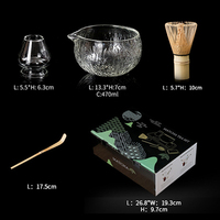 Hot Seller Cadeau Emballage Verre Thé Vert Poudre accessoire Japonais Matcha Thé Fouet Ensemble pour Matcha Ensemble