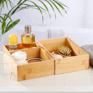 Caja de bambú natural hecha a mano para decoraciones de baño 2025 cesta hecha a mano - Product Image 1