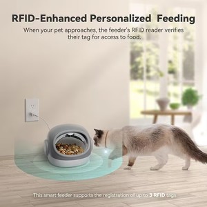 Alimentador de mascotas Elecpet RFID Microchip Alimentador de gatos Chip Alimentador inteligente Alimentación cuantitativa temporizada para limpieza profunda Anti pellizco - Product Image 2