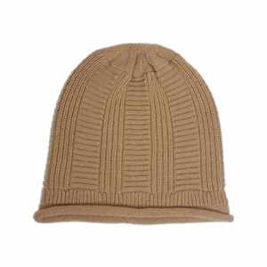 Bonnet d'hiver en laine pure tricotée pour femme, protection des oreilles, couleur unie, grande taille, pour l'extérieur - Product Image 5