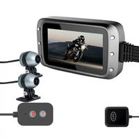 Caméra embarquée pour moto, étanche, enregistrement en boucle, double enregistreur de conduite pour moto, caméra avant 1080P et caméra arrière 720P, écran 3 pouces, DVR pour moto