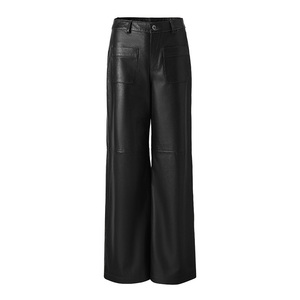 Nuovi <span class=keywords><strong>Pantaloni</strong></span> a Gamba Larga in Vera <span class=keywords><strong>Pelle</strong></span> di Pecora di Alta Qualità per Donne - Product Image 3