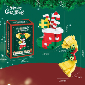 Cross-Border New Santa Claus khối xây dựng ABS nhựa mô hình quy mô 1:8 Tương thích cho trẻ em của giáo dục sáng tạo chơi - Product Image 3