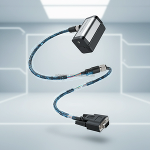 كابل D-Sub 9 سنون أنثى إلى M12 ذكر بطول مخصص فضي-أسود مع خيارات موصل مقاوم للماء من 2 إلى 12 سن للتطبيقات الصناعية - Product Image 5