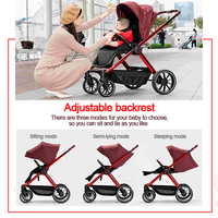 Design de luxe nouveau-né bébé 3 en 1 siège auto poussette poussette simple pliant kinderwagen gros carrito bebe carriages