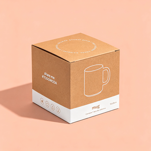 Boîte d'emballage personnalisée pour gobelets d'enfants avec impression de dessins animés mignons, production en 72h, boîte cadeau en carton anti-écrasement, biodégradable - Product Image 2