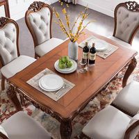 Ensemble de table à manger minimaliste, durable, moderne, en bois, 6 places, pour appartement, Beno