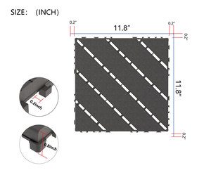 Piastrelle per Pavimenti Esterni in PP Spazzolato Antiscivolo a Incastro, Impermeabili, per Soggiorno e Cucina - Vendita Calda - Product Image 5