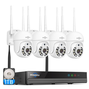กล้องวงจรปิด Hiseeu 5MP H.265 แบบพาโนรามากลางแจ้ง รองรับ Wifi ภาพสีกลางคืน ระบบ PTZ พร้อมชุด NVR ไร้สาย - Product Image 1