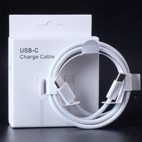 Câble Tressé en Nylon 60W 1M 3FT USB C vers USB C Type C Câbles de Charge Rapide Fils de Chargeur 15 16 17 PRO MAX avec Boîte en Papier