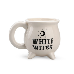 Taza de cerámica creativa con logotipo personalizado Halloween Witches Brew Magic Cauldron para sorber espeluznante - Product Image 5