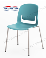 Chaise de formation en plastique portable en fibre de verre polypropylène test de crochet caché cyclique de grande taille pour appartement scolaire