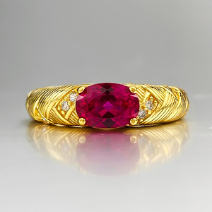 Nouvelle bague en argent 925 femmes Style français petite cour 5*7mm ovale Pigeon oeuf Pigeon <span class=keywords><strong>sang</strong></span> rouge anneau nouveau Style <span class=keywords><strong>de</strong></span> <span class=keywords><strong>vent</strong></span> - Product Image 1
