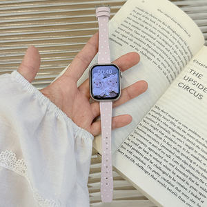 Cinturino per <span class=keywords><strong>Apple</strong></span> <span class=keywords><strong>Watch</strong></span> S11/10/9/8/7/<span class=keywords><strong>SE</strong></span> in Pelle Punteggiata Stile Coreano, Versatile e alla Moda, Unisex - Product Image 4