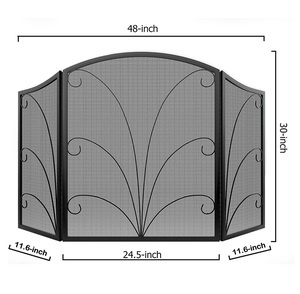 Zhongpin Heavy Duty Chimenea Guardia 3 Panel Diseño atractivo Ecológico Fireguards Cubierta de malla Pantallas de chimenea plegables - Product Image 6