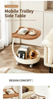 Table basse en MDF en forme d'ours, portable, mobile, avec rangement, durable, moderne, minimaliste, écologique, décorative pour la maison