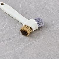 Brosse de nettoyage professionnelle pour cuisine de restaurant, double face, fil d'acier et poils en nylon, 19 cm, pour la restauration et l'hôtellerie