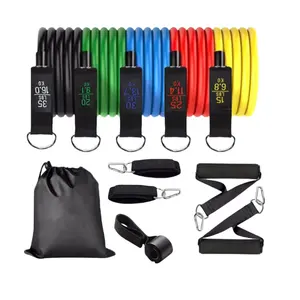 Kang Xia TPE 11-piece set of tension rope fitness elastic belt chest muscle open back training strength elastic rope