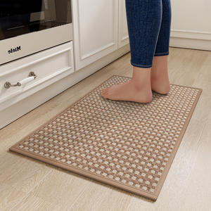 Tapis de cuisine rectangulaire à motif géométrique, antidérapant, absorbant, lavable pour le sol de la cuisine - Product Image 1