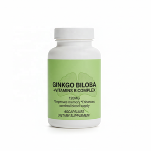Kapsul Ginkgo Biloba + Vitamin <span class=keywords><strong>B</strong></span> Kompleks 120mg 60 Kapsul |   Suplemen Diet OEM/ODM untuk Dewasa |   Dukungan Memori 2 Kapsul PER - Product Image 1