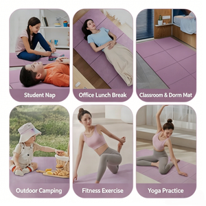 Esterilla de Yoga Plegable de 7 Pliegues, 70x24 Pulgadas, 1.5 Pulgadas de Grosor, Esterilla de Ejercicio Plegable, Duradera, Antideslizante, de Espuma, Compacta, Ligera y Portátil para Viajes - Product Image 6