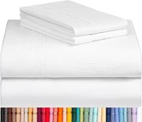 4-Piece 600TC 100% Cotton Cooling-Free Plant Customizable Bed Sheet Set Deep Pockets Includes Fitted Sheet Flat Sheet 2