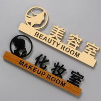 Solution tout-en-un pour la signalétique d'hôtel moderne en bois, panneaux directionnels pour toilettes et salles de bain, signalétique pour restaurants et hôtels