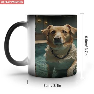 Taza Mágica de Cerámica Negra Esmerilada de 11 oz que Cambia de Color con el Calor, Recuerdo para Bodas, Cumpleaños y Fiestas - Product Image 1