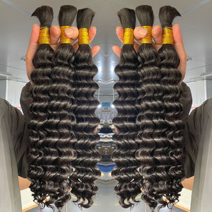 Großhandel Echthaar in großen Mengen zum Flechten 100g burmesisches lockiges Haar Boho-Zöpfe individuelle Farbe unbehandeltes kambodschanisches Flechthaar für den Sommer - Product Image 3