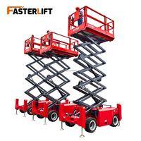 Plateforme élévatrice à ciseaux automotrice Kubota de haute qualité avec moteur diesel FL, plateforme d'extension, nivellement entièrement automatique, capacité de 4 personnes