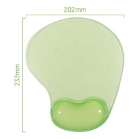 Tapis de souris transparent avec repose-poignet en cristal, jouet vert, petit tapis de clavier, support, forme transparente et mignonne, tapis de souris pour le bureau