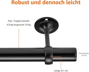 Support de <span class=keywords><strong>plafond</strong></span> réglable en fonte, lot de deux, noir, universel, pour projecteurs, enceintes et installation de caméras de vidéosurveillance - Product Image 3