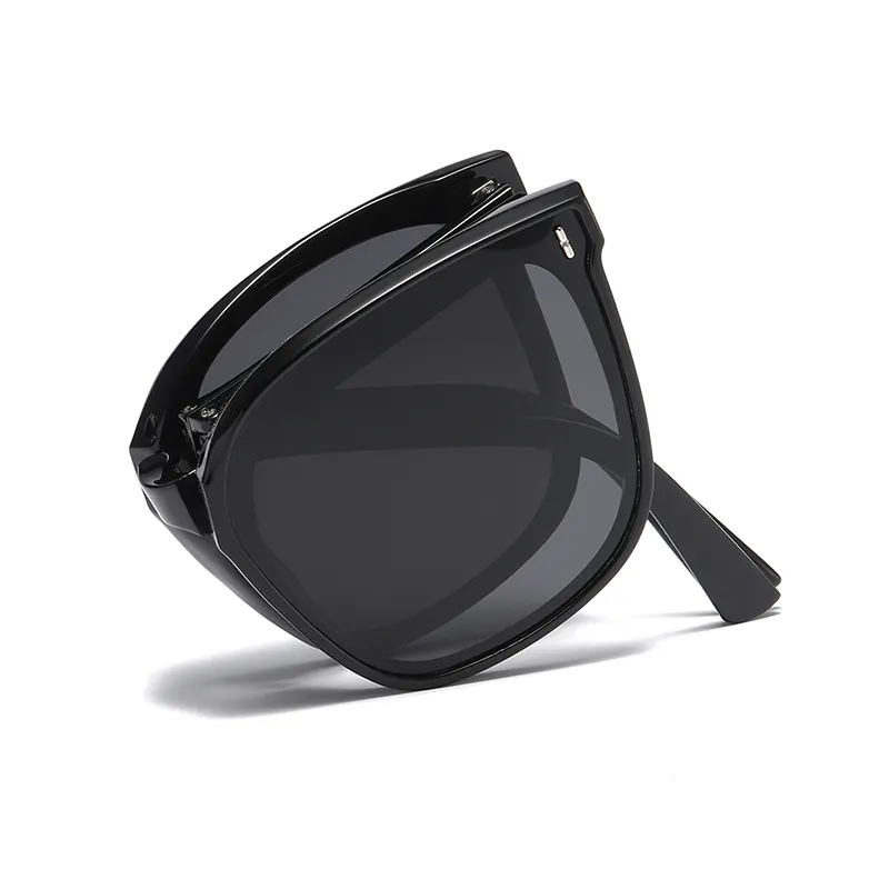 Großhandel Trendy Sonnenbrille Faltbare Sonnenbrille mit Low MOQ TAC polarisierte Linse TR7502 für Frauen Unisex Super Star Sonnenbrille