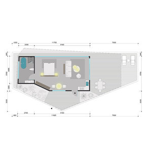 Maisonnette de luxe en aluminium de forme irrégulière, préfabriquée et modulaire, provenant de Chine, avec cuisine et salle de bain préfabriquées FR FR - Product Image 6