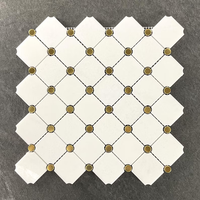Carrelage mural en mosaïque de marbre rectangulaire vert moderne pour les intérieurs d'hôtels, d'appartements, de villas et de salles de bain